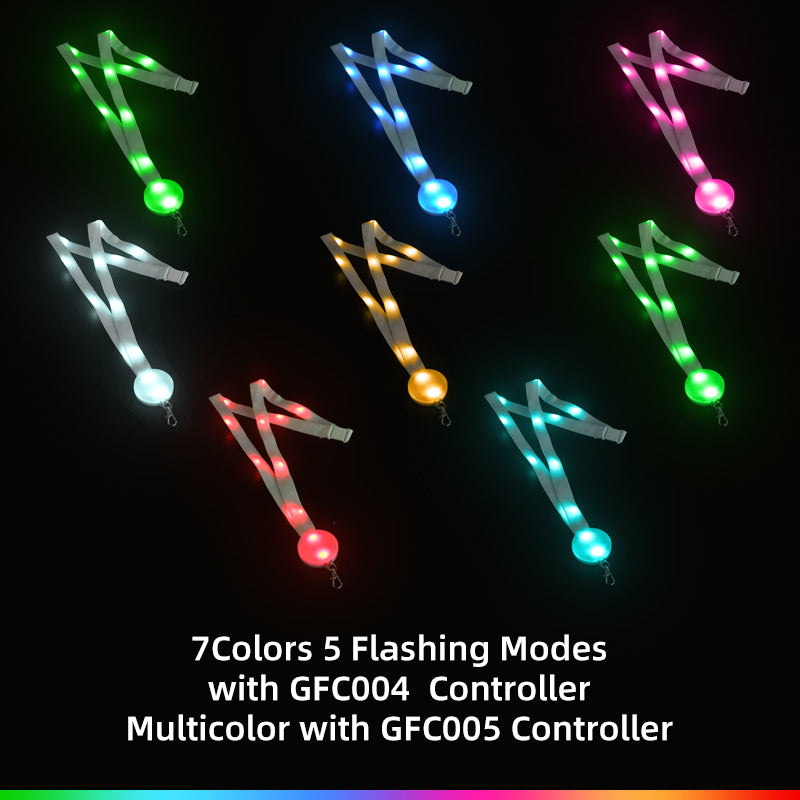 Remote Controlled Nylon Light Up LED Lanyard
