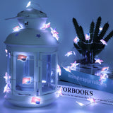 13.1FT 40 LED American Flag Star Lights String 4th of July Lights Battery Operated Fairy Lights