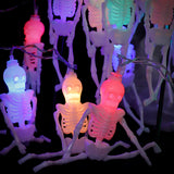 Halloween Skeleton Frame String Lights Battery Operated 12 LEDs