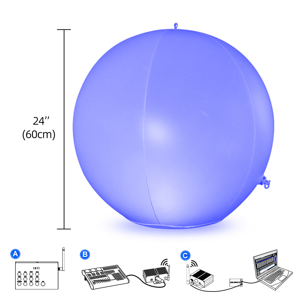 60CM DMX Controlled LED Floating Ball