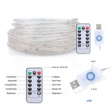 USB String Rope Lights Outdoor Color Changing 66FT 200 LED