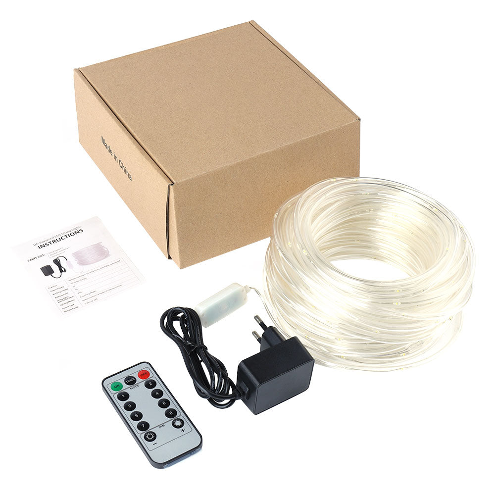 65.6FT 200 LED Rope Lights Outdoor Fairy String Light Plug in with Remote