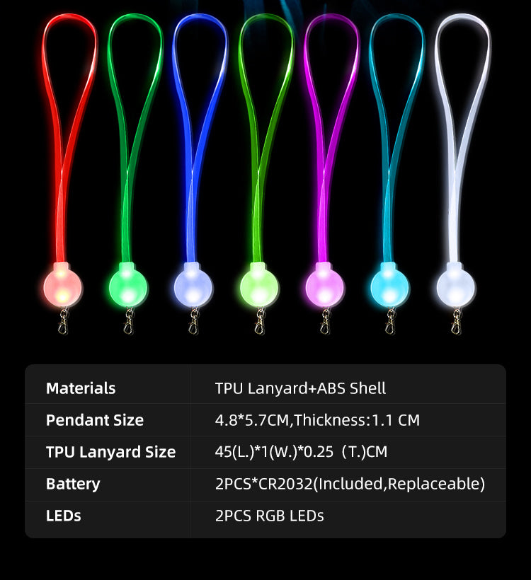 Remote Controlled TPU LED Lanyards for Events