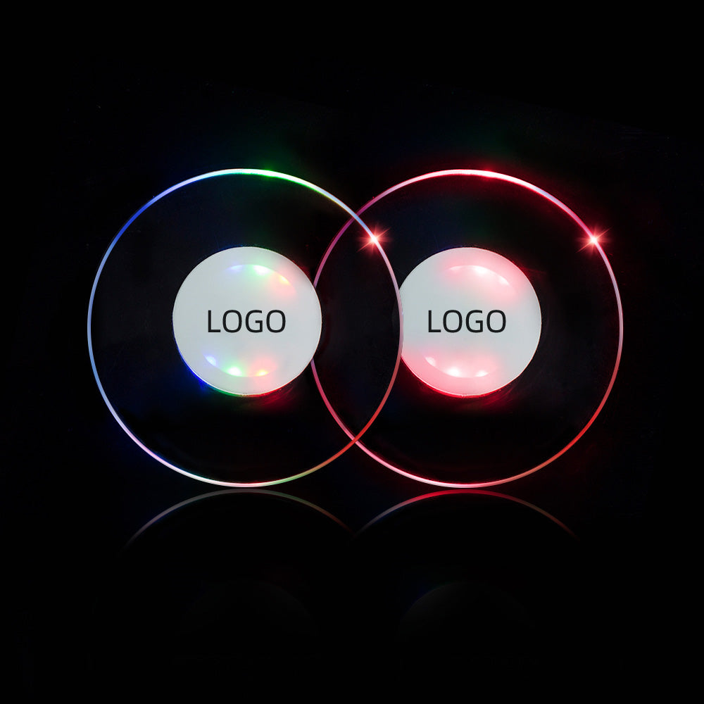 Transparent LED Coaster for Bottle Cup
