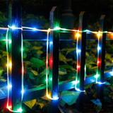 Solar Rope Lights Outdoor Lights, 8 Modes Clear Tube 200 LED Fairy String Lights 65.6FT