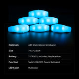 Party Supplies Decorations Wedding Sound Activated LED Wristband for Party(50 Pack)
