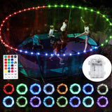16 Colors RGB 10M/12M/15M LED Trampoline Lights, Remote Control Trampoline Rim LED Light