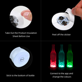 3 Flashing Modes LED Bottle Coaster Lights for Bar Decor