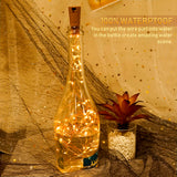 16 Packs Wine Bottle Lights with Cork, Battery Operated 20 LED Cork Shape Silver Wire Fairy Mini String Lights