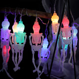 Halloween Skeleton Frame String Lights Battery Operated 12 LEDs