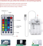 16 Colors Fairy Lights 2 Packs String Lights 16.4 Ft 50 LEDs with Remote