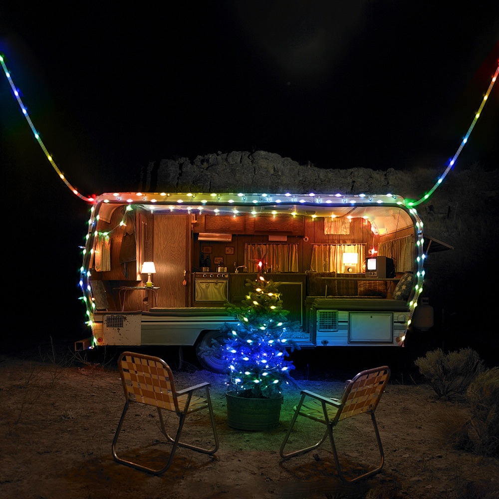 5V10CM Color Changing 32.8 FT 100 LED Christmas Pebble String Lights