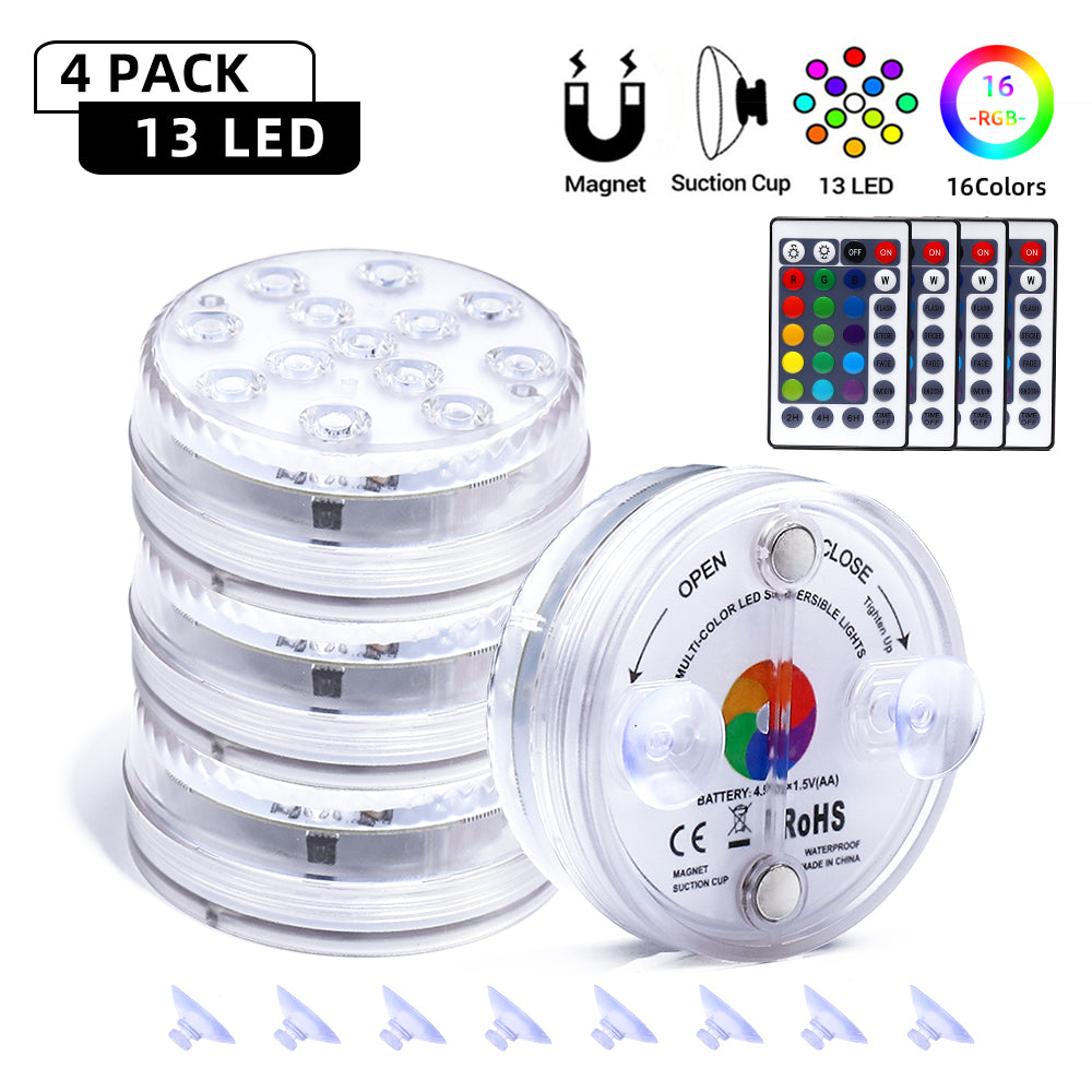 28 Key IR Remote Control Submersible LED Lights - GFLAI