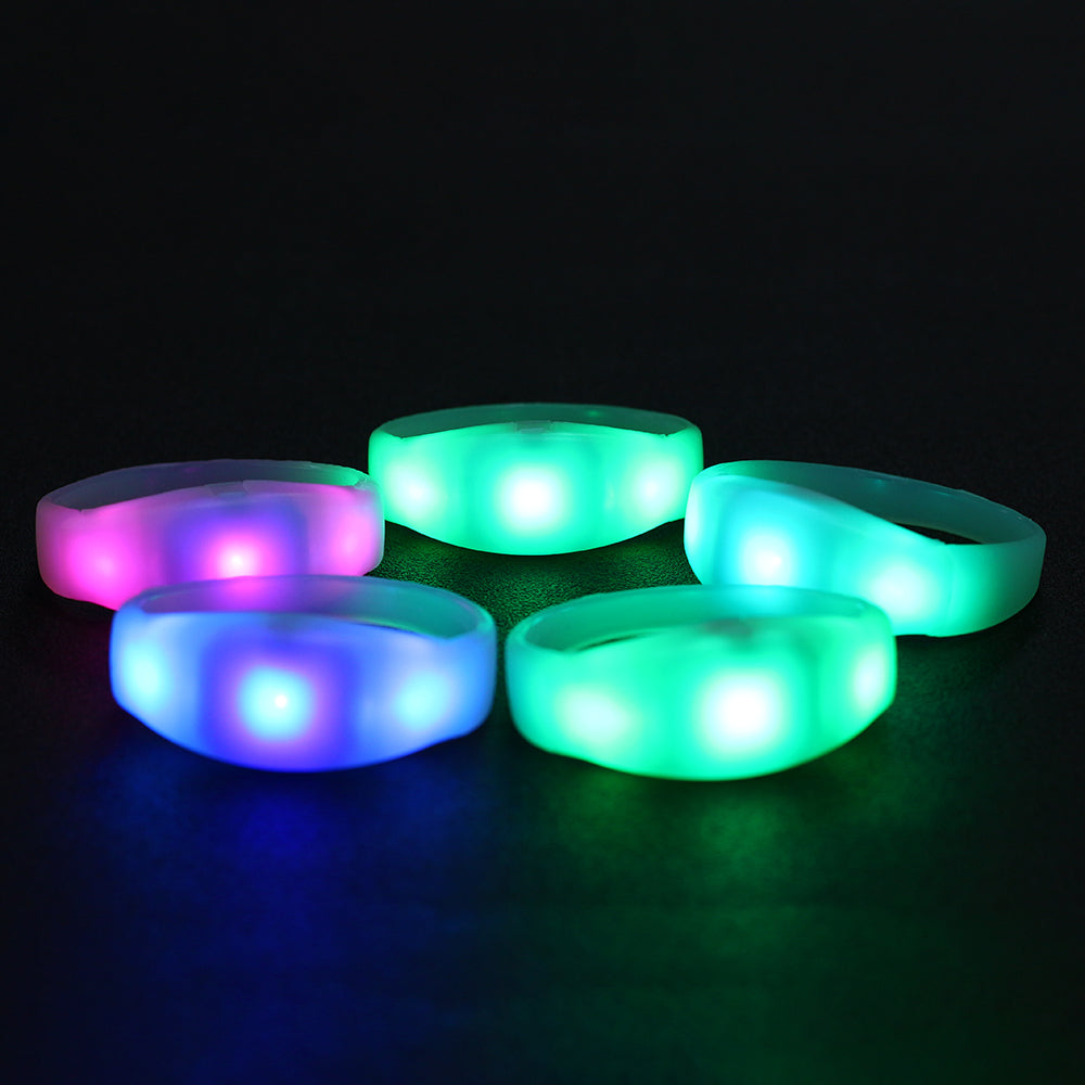 LED Party Supplies Button 7 Color Bracelet