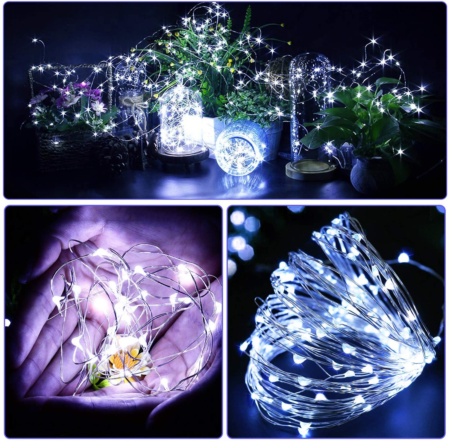 Indoor Fairy Lights, Battery Operated with Remote, Christmas, Party
