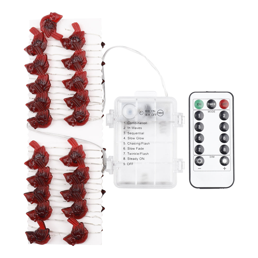 Christmas Red Snow Bird Decor String Lights