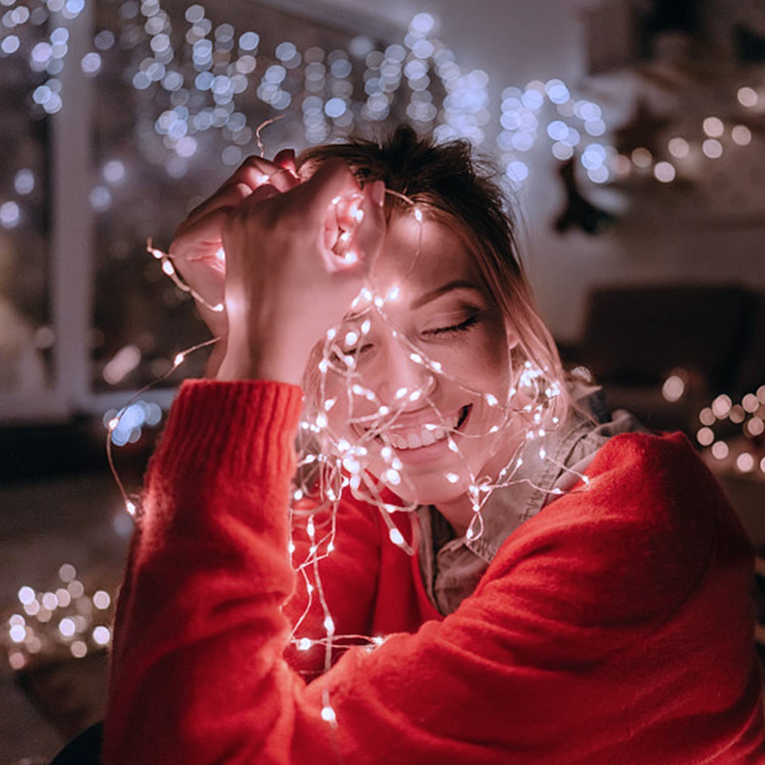 Indoor Fairy Lights, Battery Operated with Remote, Christmas, Party