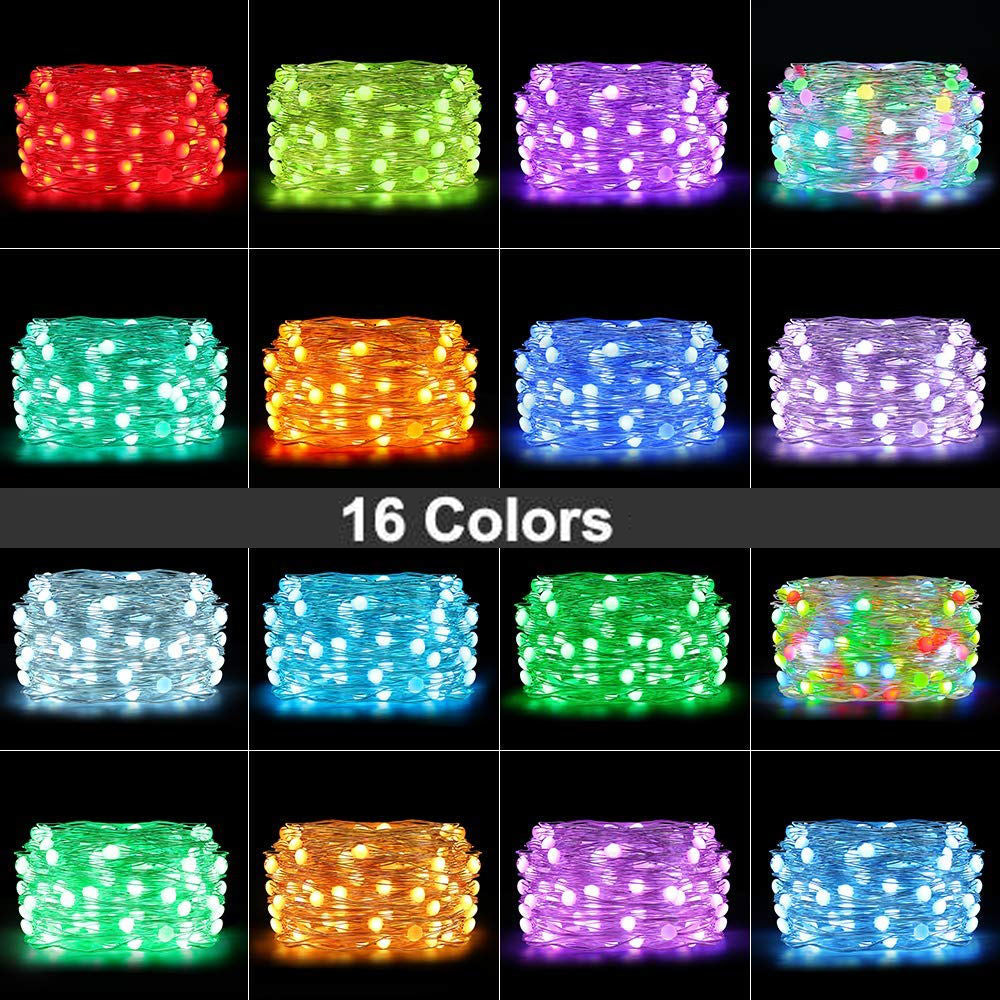 5V10CM Color Changing 32.8 FT 100 LED Christmas Pebble String Lights