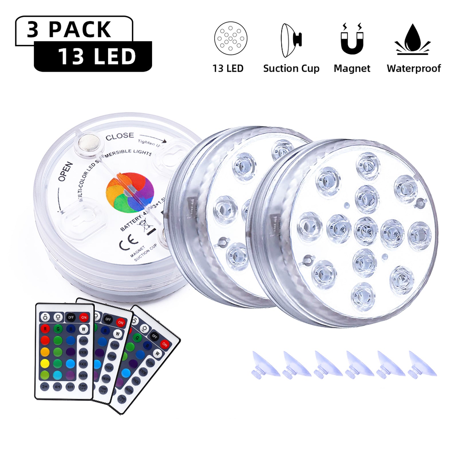 28 Key IR Remote Control Submersible LED Lights - GFLAI
