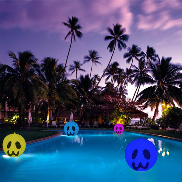 Remote Control Solar Charge Floating LED Beach Ball Garden Decor | GLODD - glodd.com