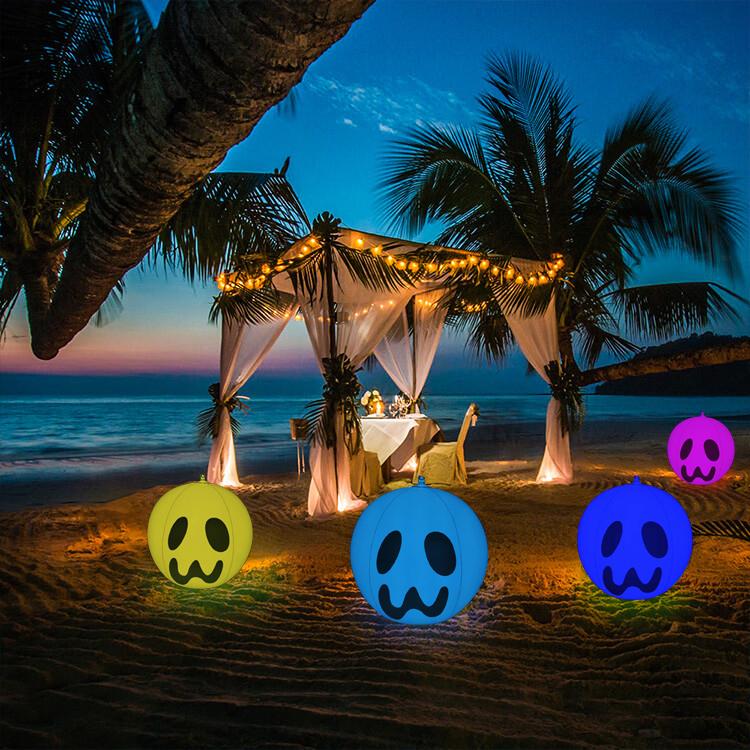 Remote Control Solar Charge Floating LED Beach Ball Garden Decor | GLODD - glodd.com