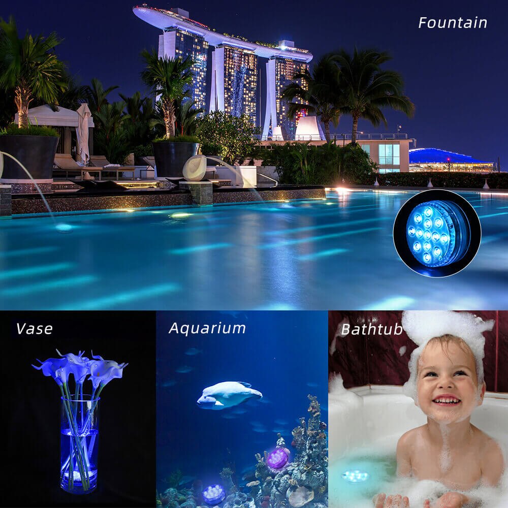 Wholesale 16 Colors Submersible Led Pool Lights