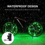 Super Bright Bicycle Wheel Light Spring  (2 Tire Green)
