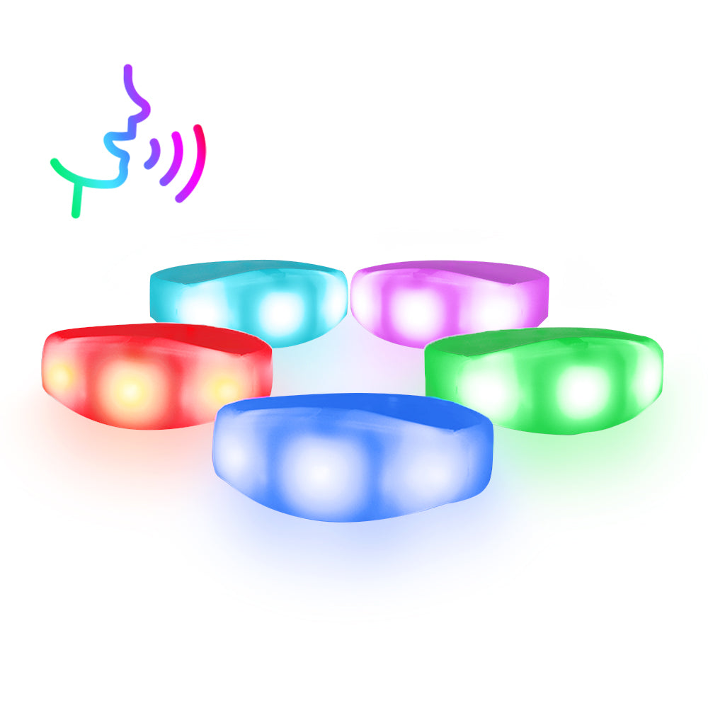 Sound Activated LED Silicone Wristband for Events (400PCS/1 Carton)