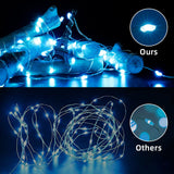 16.4Ft 50 LED 2 Packs Fairy Lights Battery Operated, RGB Color Changing String Lights with Remote