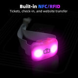 GFLAI GFB008 Fabric LED Wristbands | 100 Pack with GFC005 DMX
