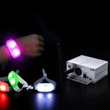 GFLAI GFB008 Fabric LED Wristbands | 100 Pack with GFC005 DMX
