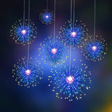 LED Starburst Firework String Lights 8 Modes Battery Operated with Remote