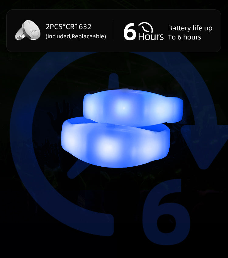 Factory Price Sound Activated LED Bracelets for Events