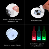 LED Bottle Sticker LED Flashing Bottle Coaster Lights Sticker for Bar (1000PCS/1 Carton)