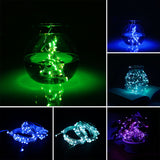 16.4Ft 50 LED 2 Packs Fairy Lights Battery Operated, RGB Color Changing String Lights with Remote