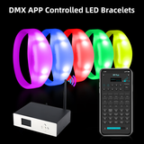Wholesale APP Control LED Bracelets for Quinceañeras Weeding Birthday Parties(500 PCS + 1 DMX+APP  Transmitter)