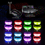 DMX512 LED Wristbands – 150-Pack Remote Control RGB Bracelets