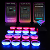 Wholesale RF FUN APP Control LED Bracelets Wristbands for Wedding & Birthday Party ( 200PCS + 1 APP Transmitter Pack)
