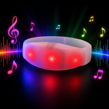 Sound-activated LED wristband (ABS housing and silicone strap; customization available), suitable for concerts.(500 LED Wristbands)