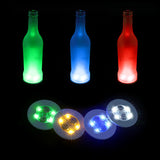 3 Flashing Modes LED Bottle Coaster Lights for Bar Decor