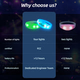 DMX512 LED Wristbands – 150-Pack Remote Control RGB Bracelets