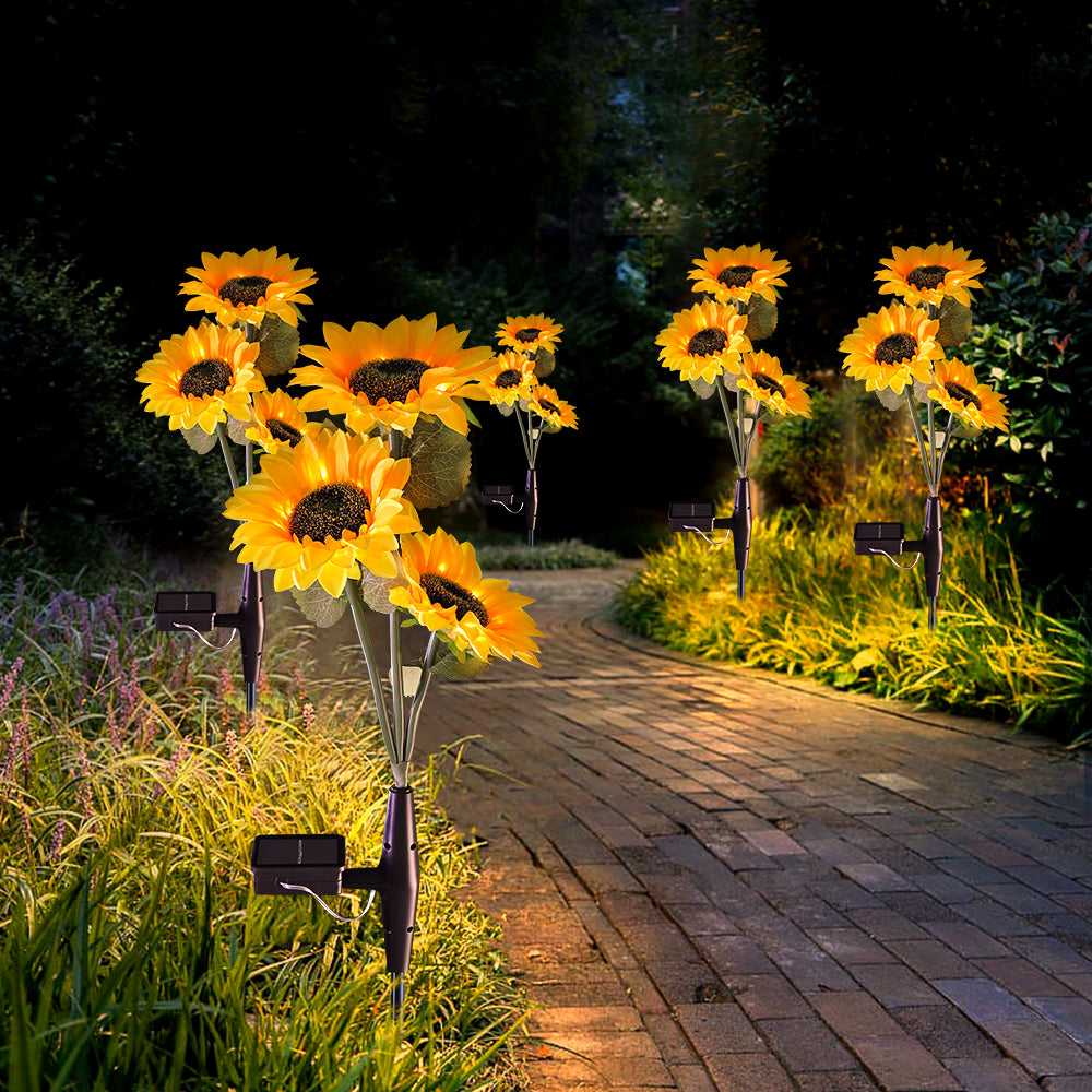 Solar Powered Sunflower Light Outdoor Decoration(2 Packs)