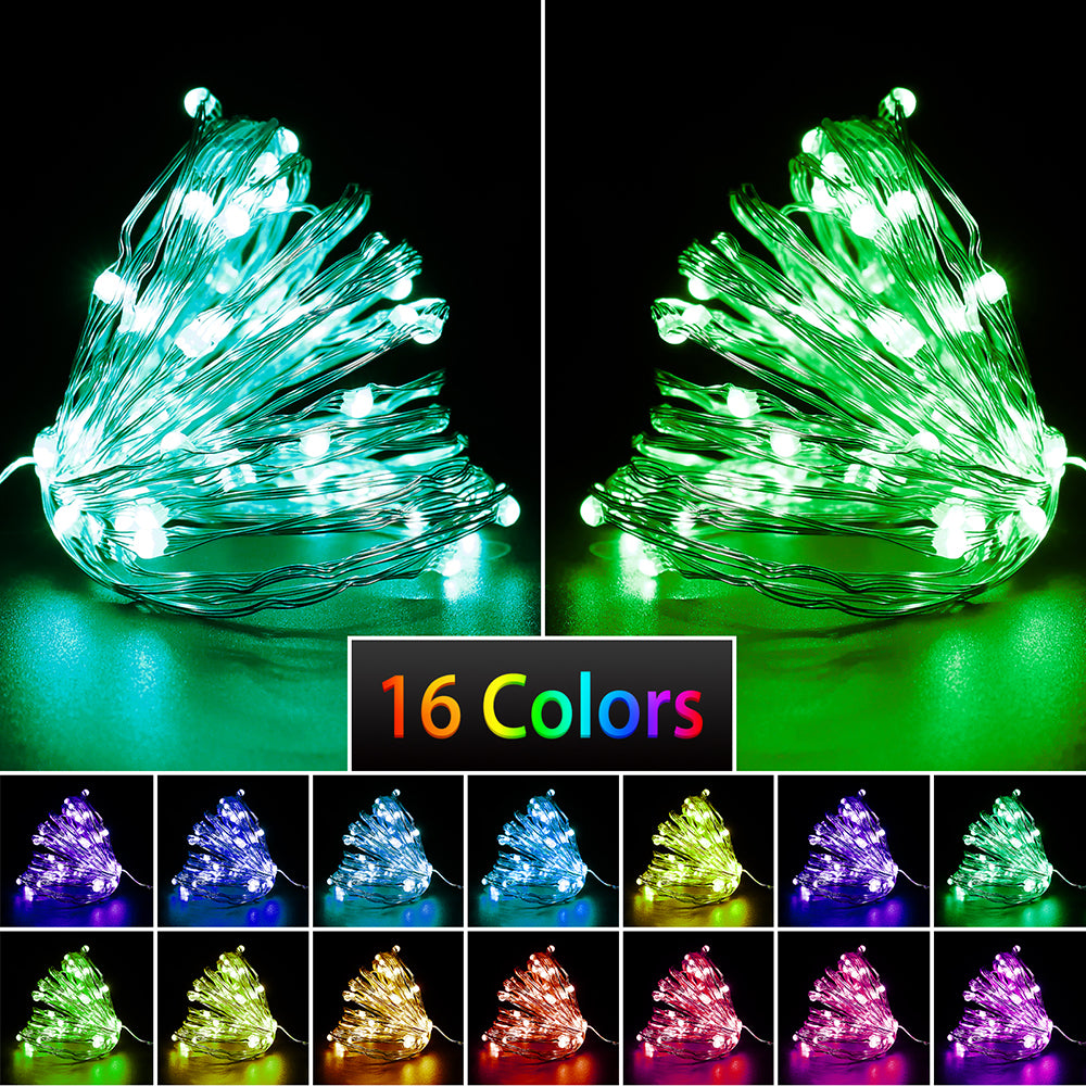 32.8FT 100Leds with 4 Lighting Modes USB Powered Remote Fairy Lights for Bedroom Party Decor