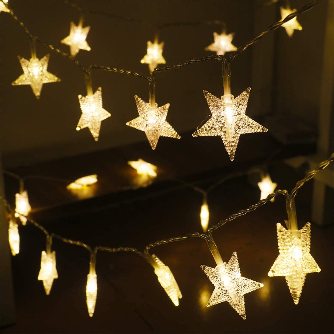 Star Fairy Lights Battery Operated Indoor Outdoor Christmas Decor