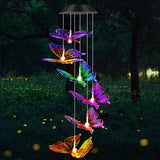 Wholesale Solar Wind Chimes Butterfly for Outside