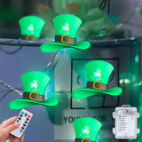 St Patrick's Day Hat Decorations Lights,8 Modes