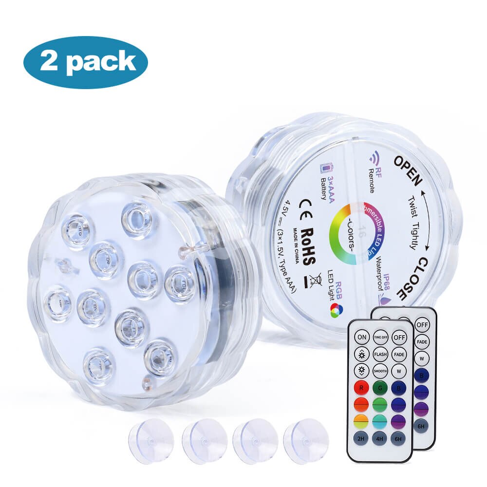 Submersible Lights - Battery Operated Remote Control LED