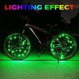 Super Bright Bicycle Wheel Light Spring  (2 Tire Green)